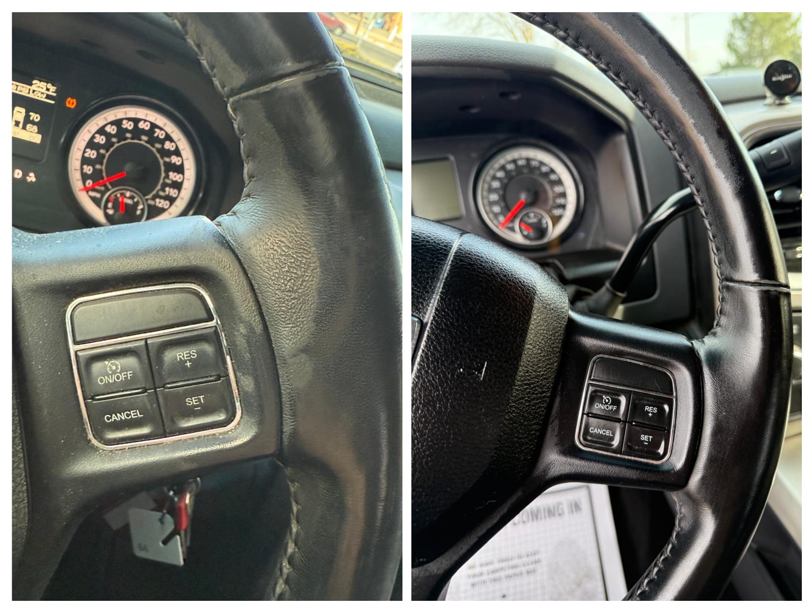 Limpieza de volante y controles